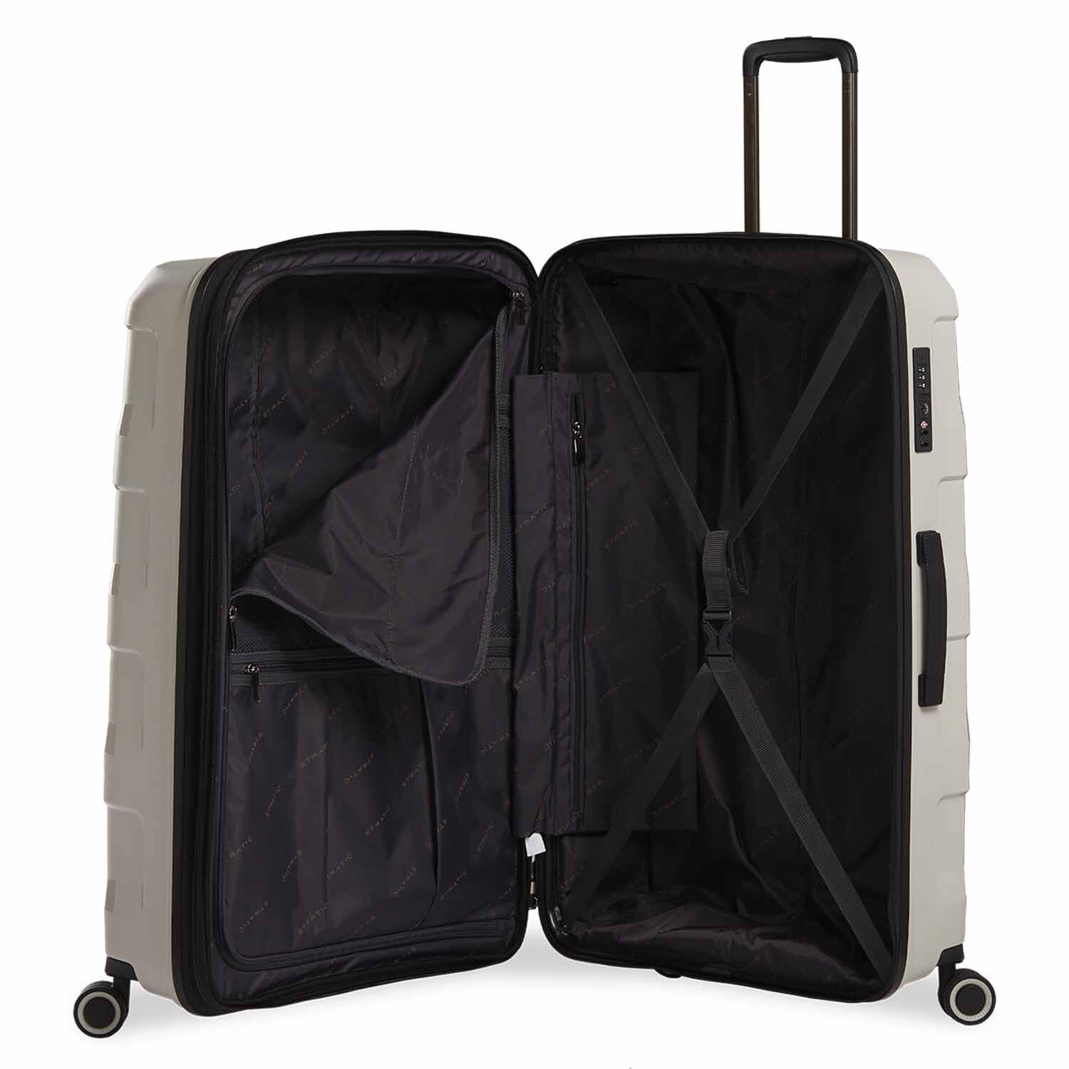 Stratic Straw + Hartschalen-Koffer L, erweiterbar beige