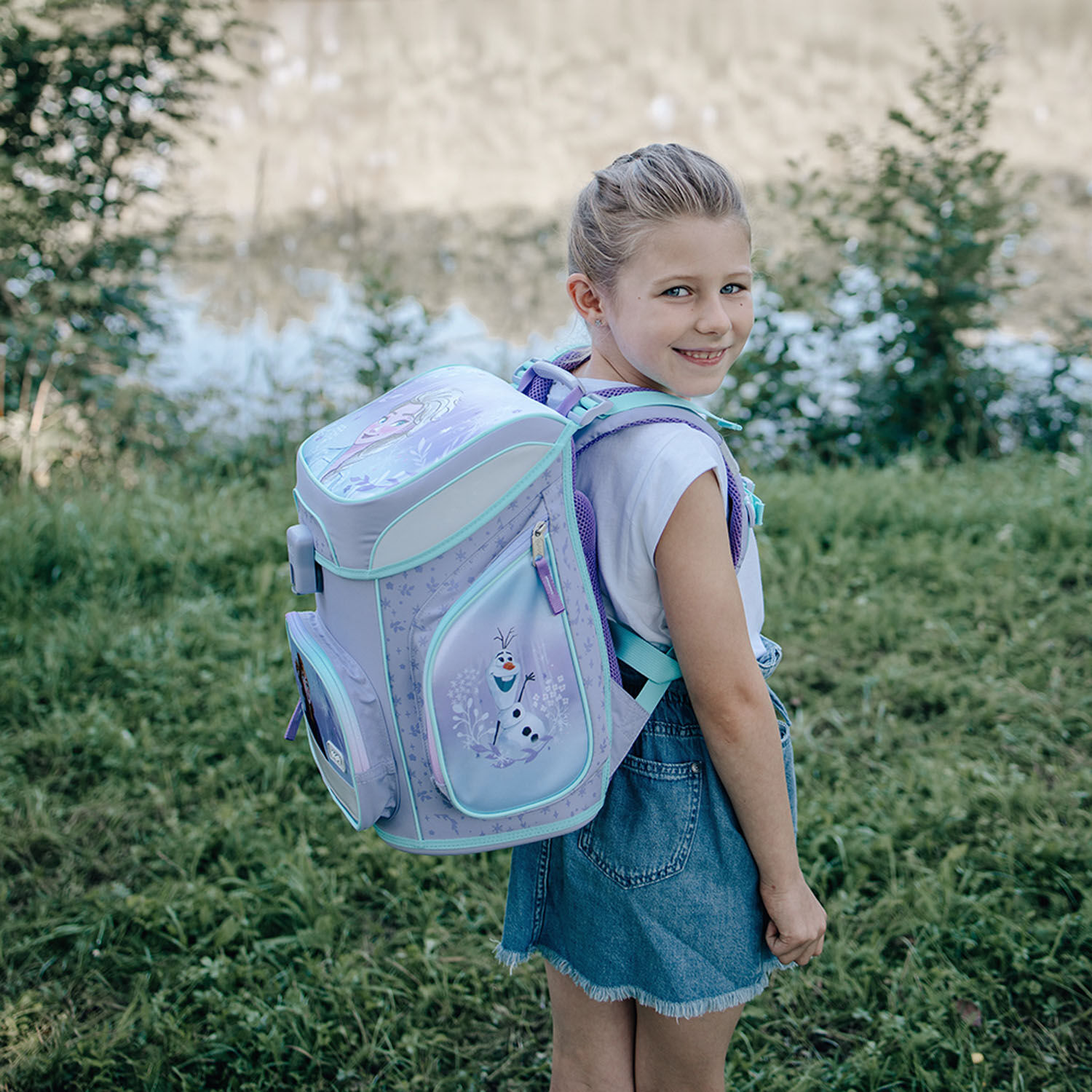 Scooli EasyFit Schulranzen, 5-teiliges Set Frozen