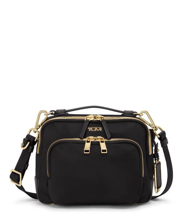 Tumi Voyageur Teghan Umhängetasche / Crossbody Black/Gold
