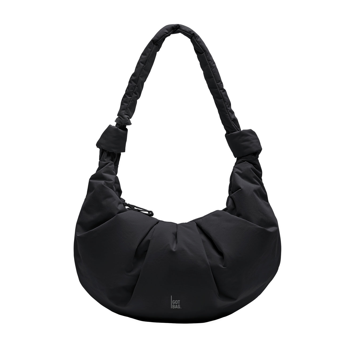 GOT BAG PLEAT MOON BAG LARGE, monochrome black