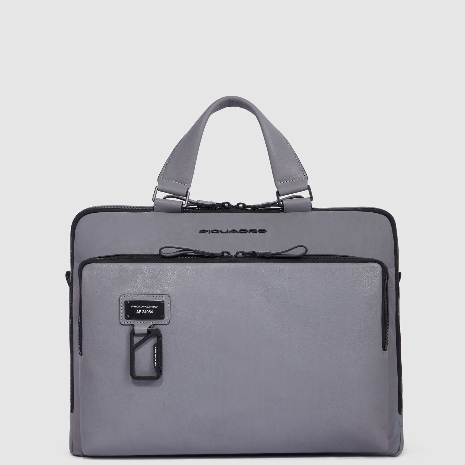 Piquadro Harper Leder-Laptoptasche 14" mit iPad®Pro12,9"-Fach Grau