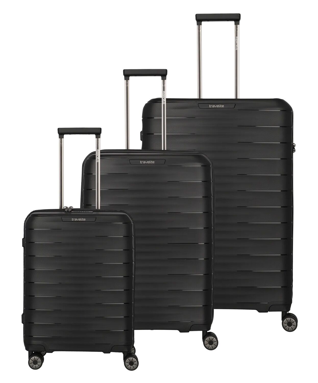 Travelite Mooby 3-tlg. Koffer-Set L/M/S, 4w Schwarz