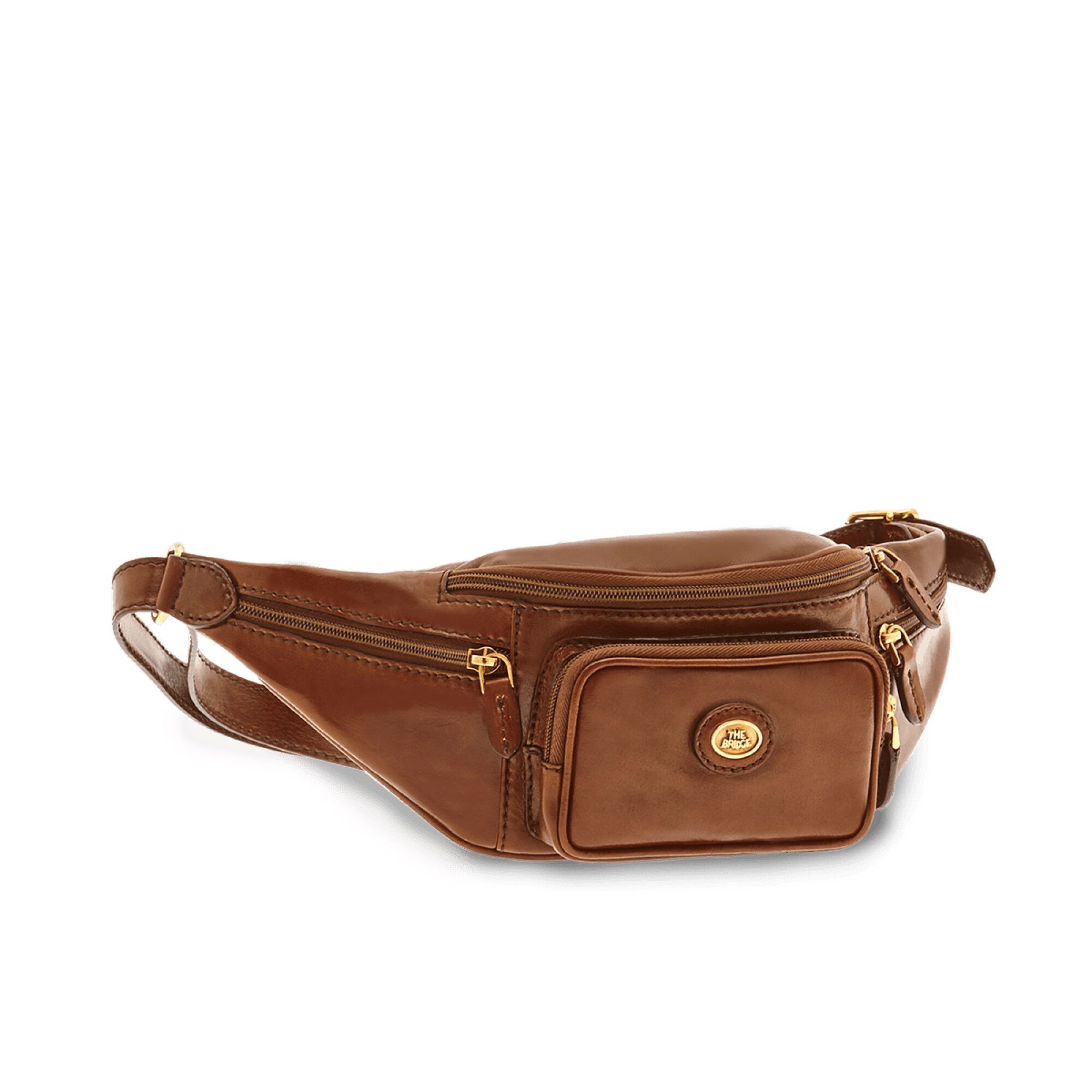 The Bridge Story Viaggio Leder-Gürteltasche Braun/Gold