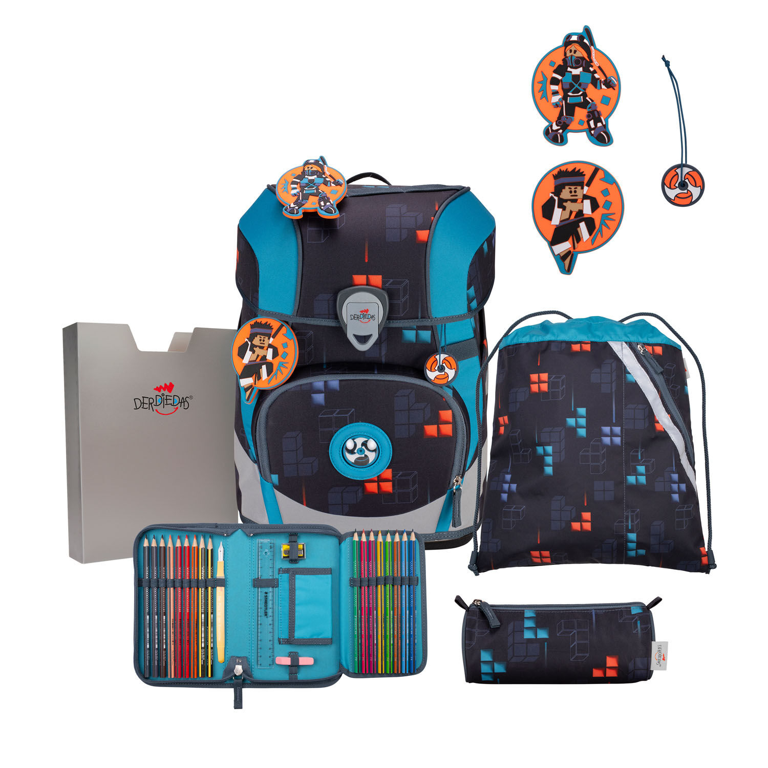 DerDieDas ErgoFlex Tiny Schulrucksack 5-teiliges Set Ninja Fighter DerDieDas ErgoFlex Tiny Schulrucksack 5-teiliges Set Ninja Fighter