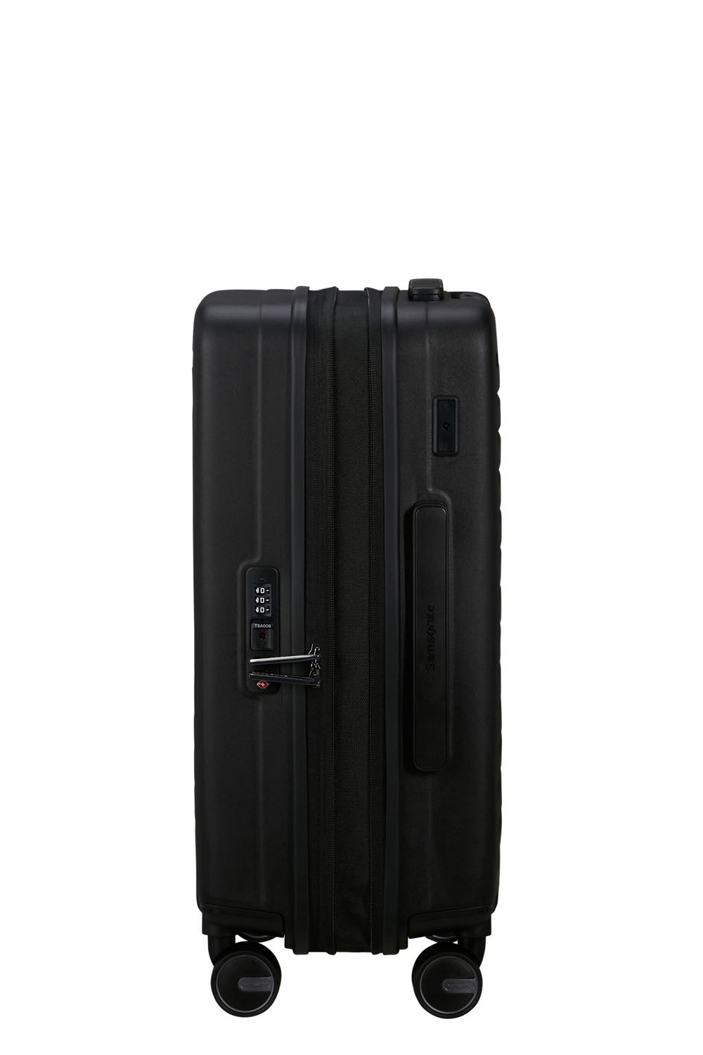 Samsonite Restackd Trolley mit 4 Rollen erweiterbar 55cm + GRATIS HOTELGUTSCHEIN Schwarz