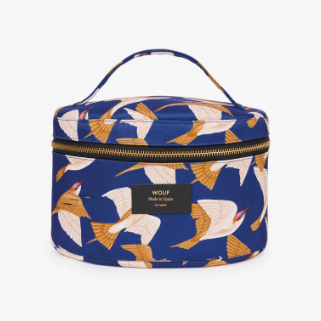 Wouf Accessories XL Beauty Bag Recycled Collection Blue Birds Wouf Accessories XL Beauty Bag Recycled Collection Blue Birds