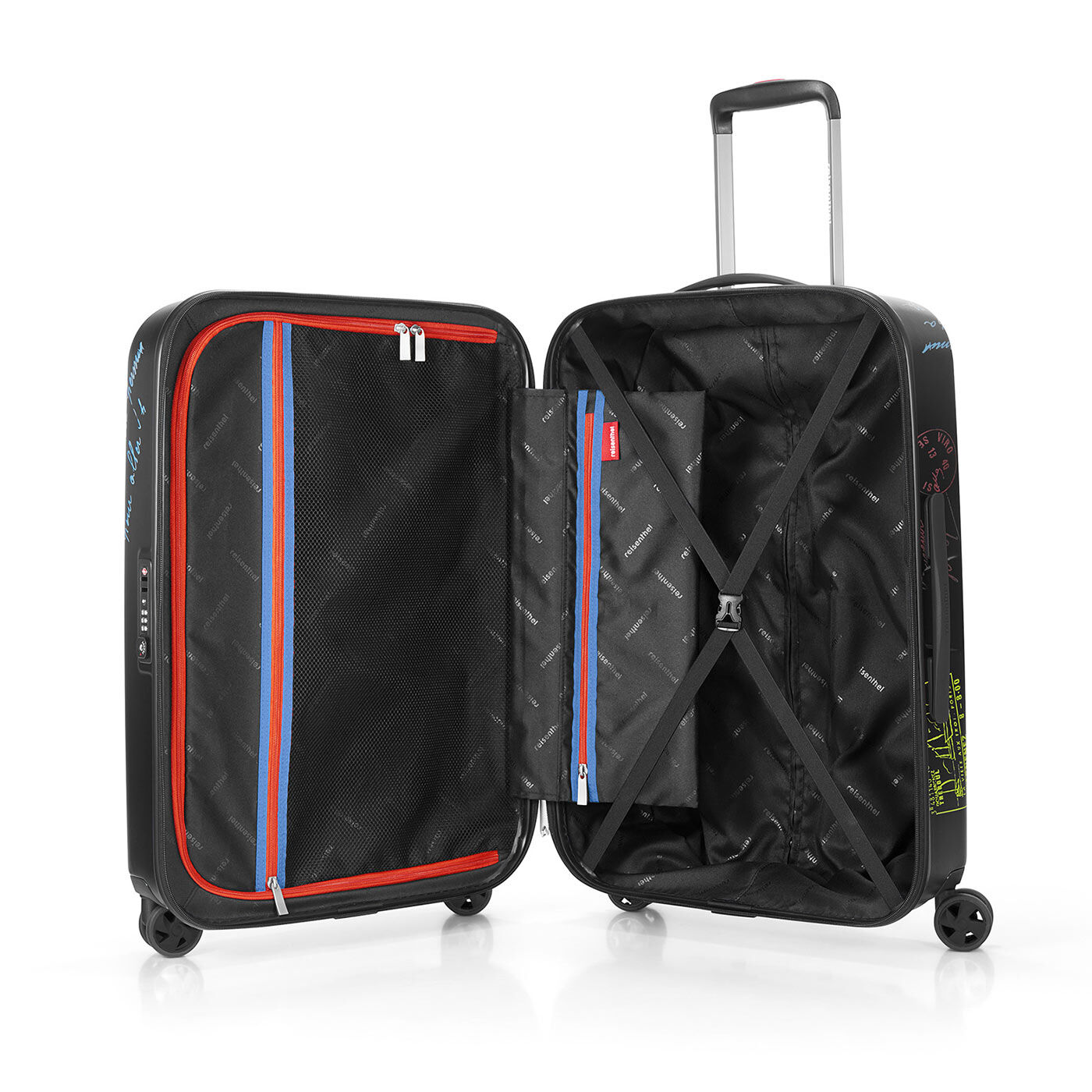 Reisenthel travelling travelset - boardcase, allrounder m, toiletbag special edition stamps