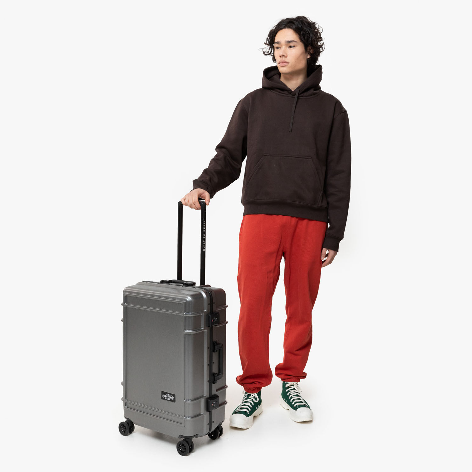 Eastpak RESIST'R CASE M Robuster Hartschalen-Trolley Brushed Metal