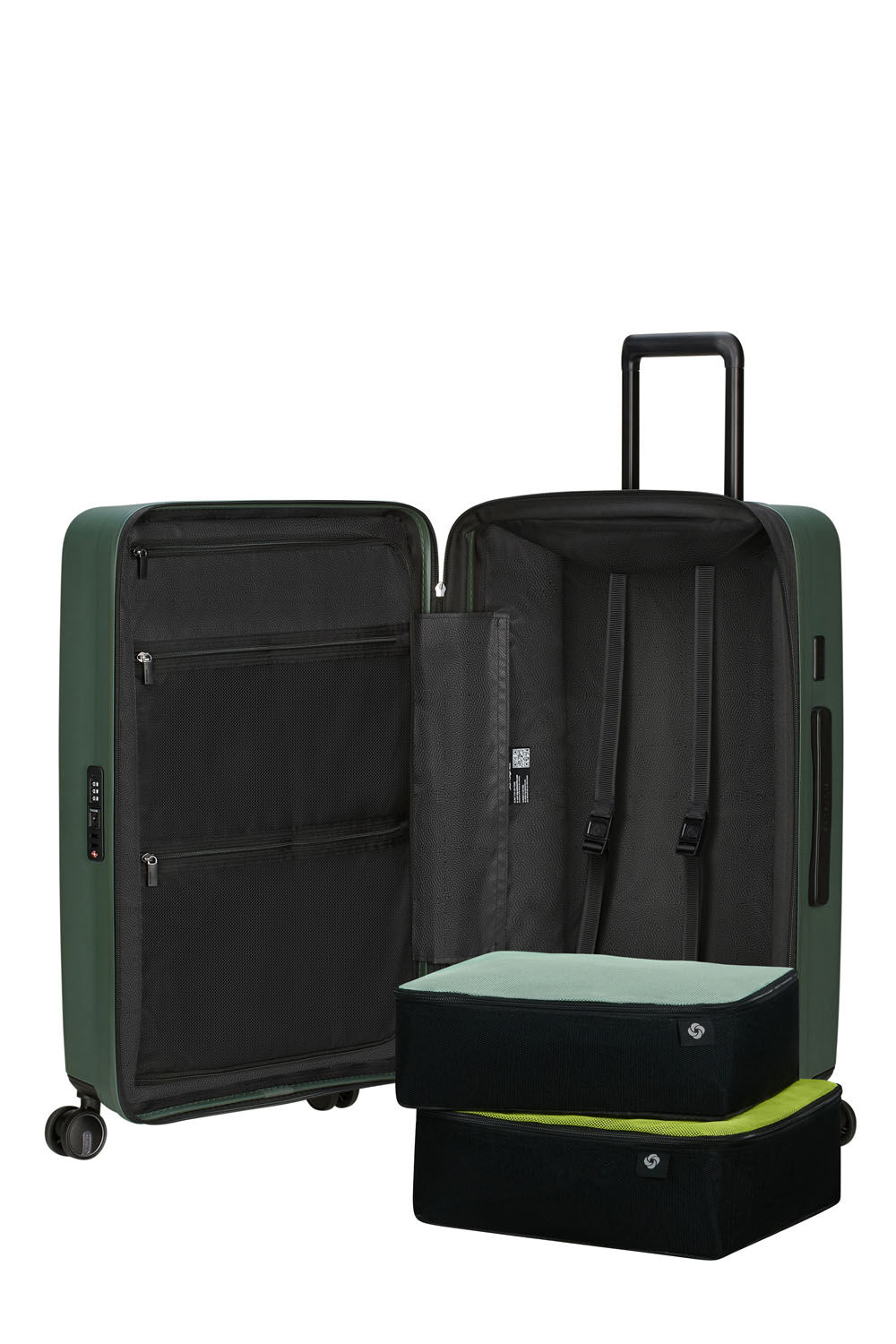 Samsonite Restackd Trolley mit 4 Rollen erweiterbar 68cm + GRATIS HOTELGUTSCHEIN Sage