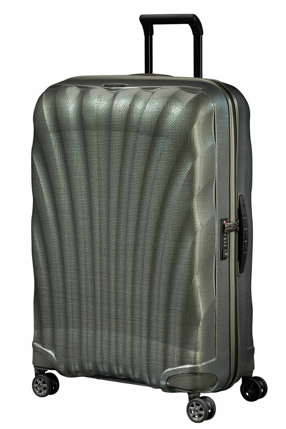 Samsonite C-Lite Trolley mit 4 Rollen 75cm + GRATIS HOTELGUTSCHEIN Metallic Green