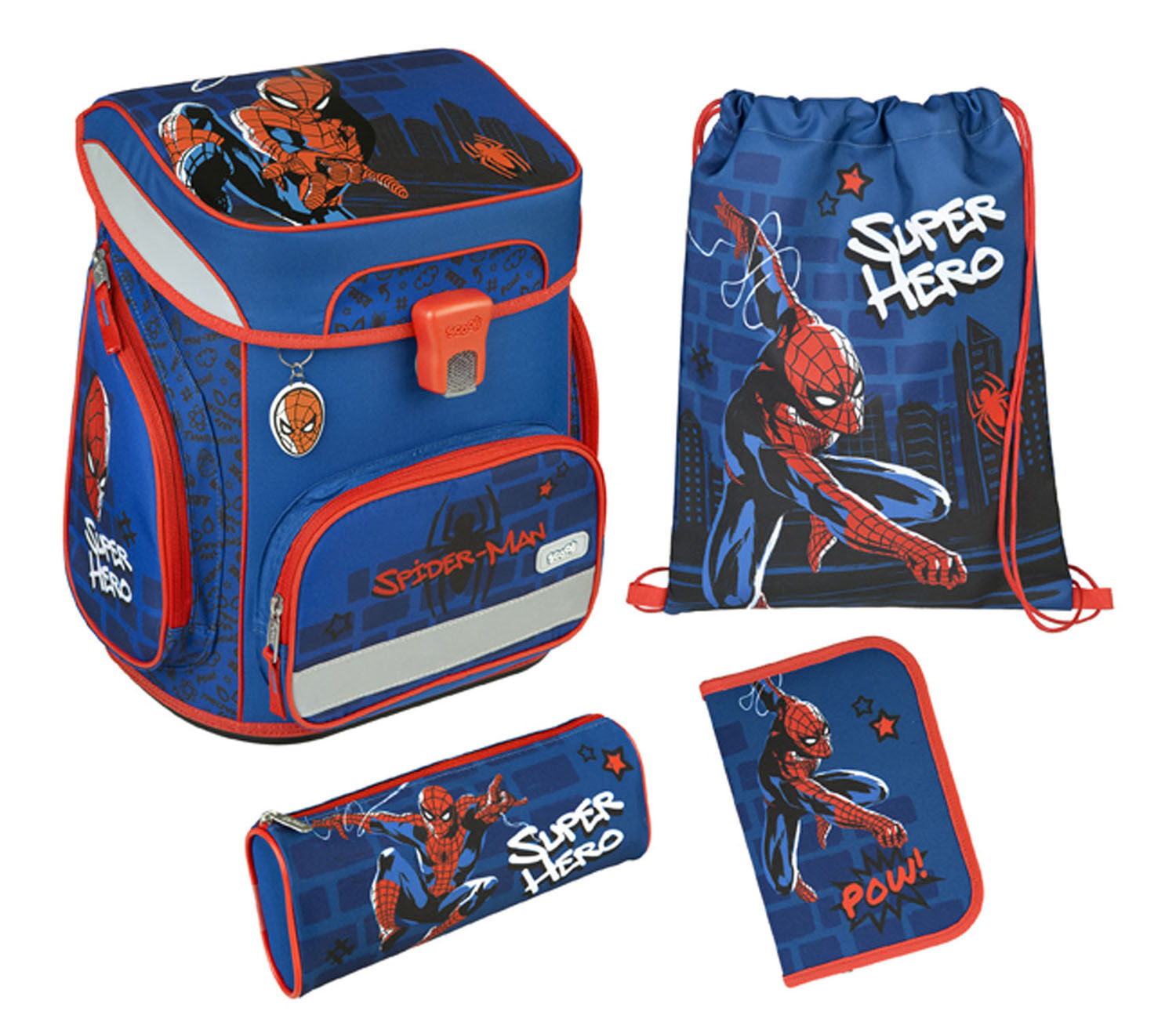 Scooli EasyFit Schulranzen, 5-teiliges Set Spider-Man Scooli EasyFit Schulranzen, 5-teiliges Set Spider-Man