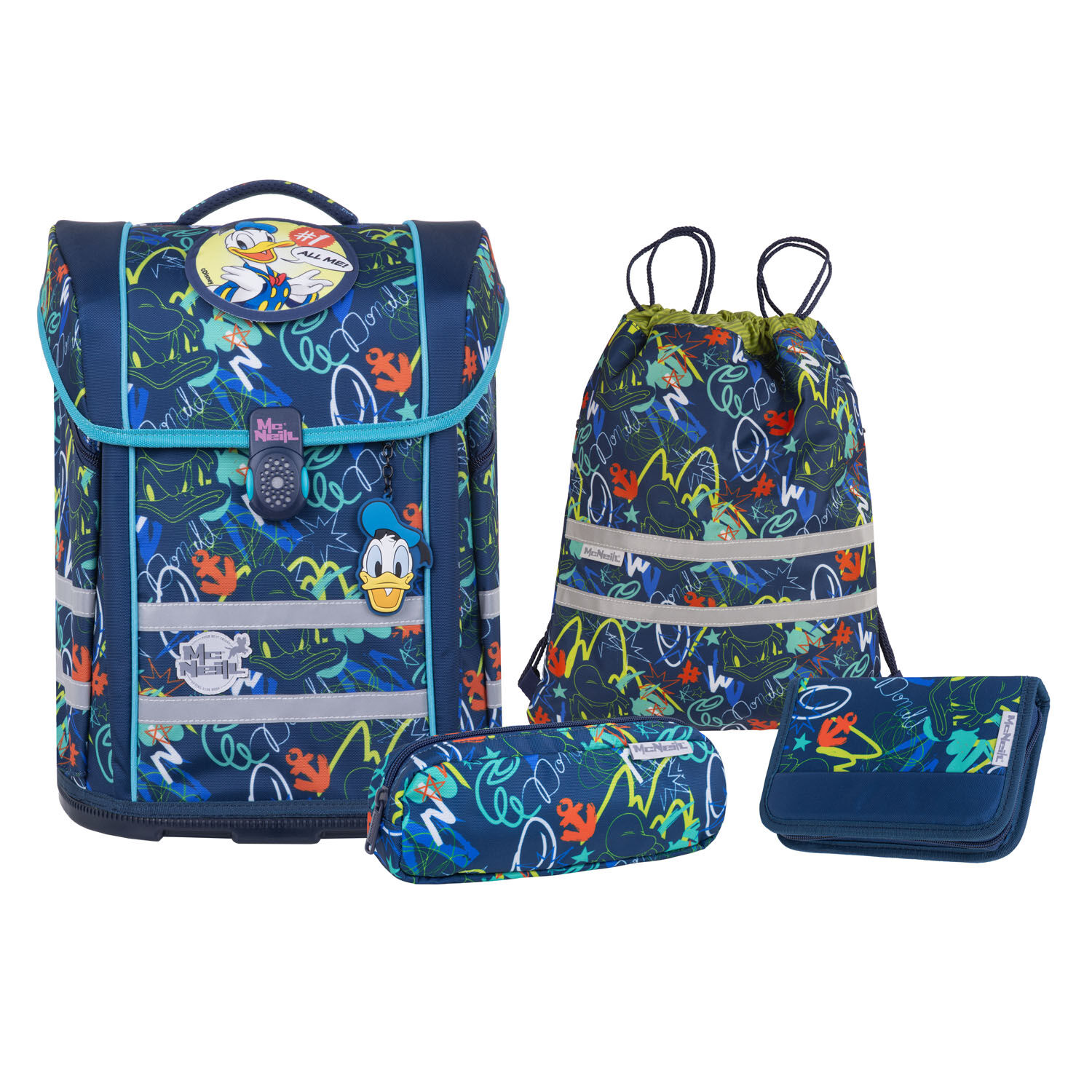 McNeill Perfecto Schulranzen-Set 5tlg. -Disney Kollektion 2025 DONALD DUCK
