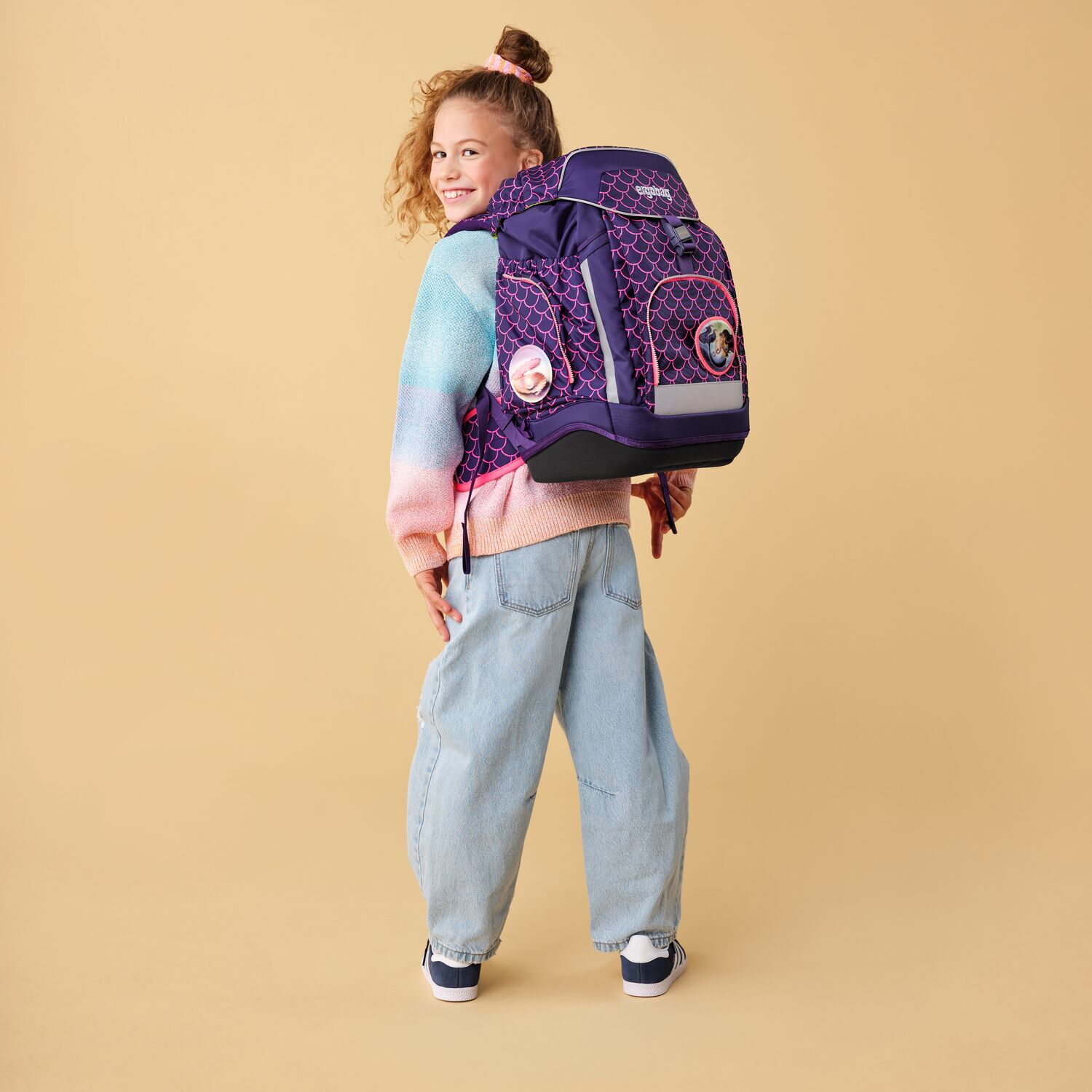 ergobag maxi LUMI Edition 6-teiliges Schulrucksack-Set 2025 PerlentauchBär