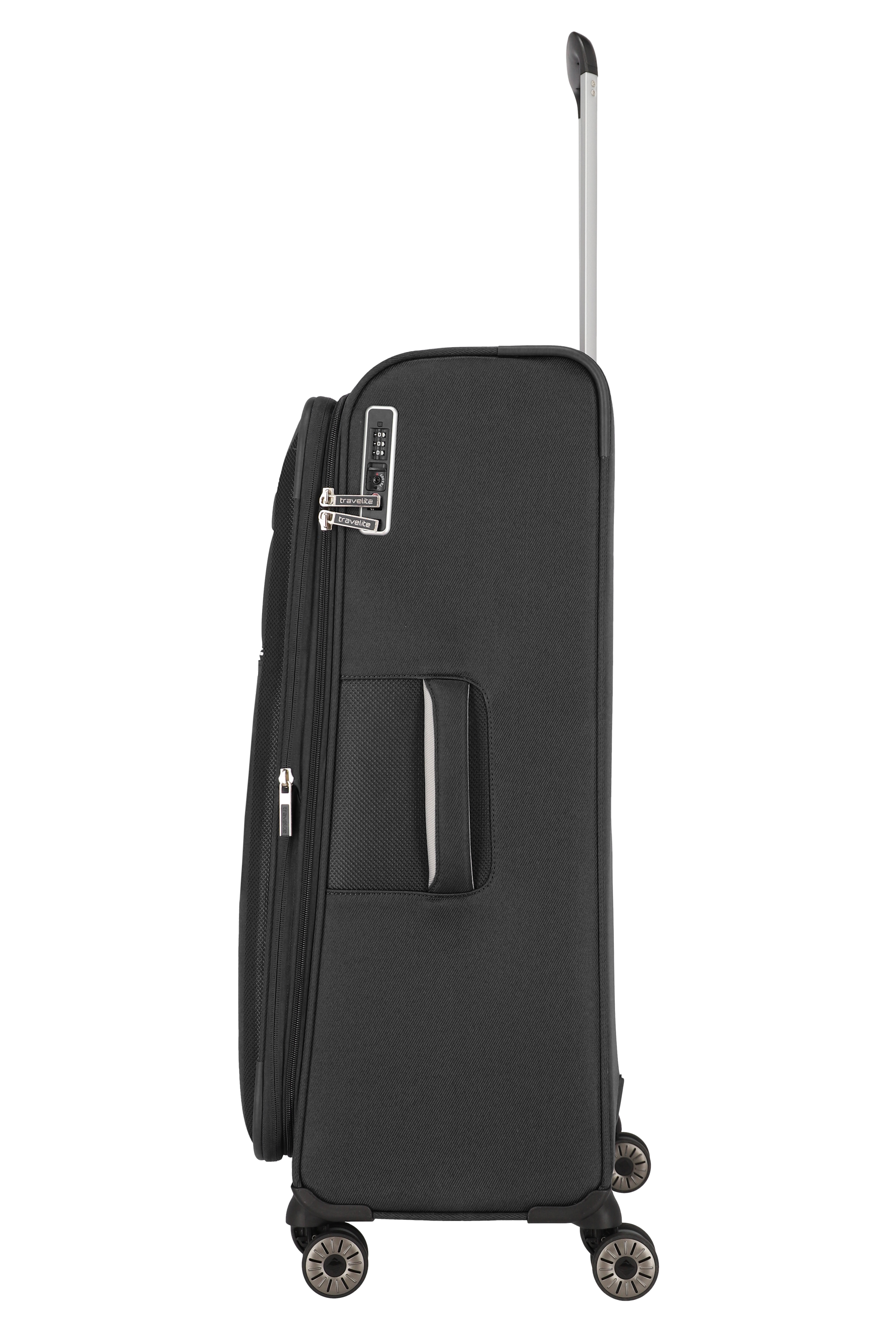 Travelite MIIGO Trolley L, 4-Rollen erweiterbar Nachtschwarz