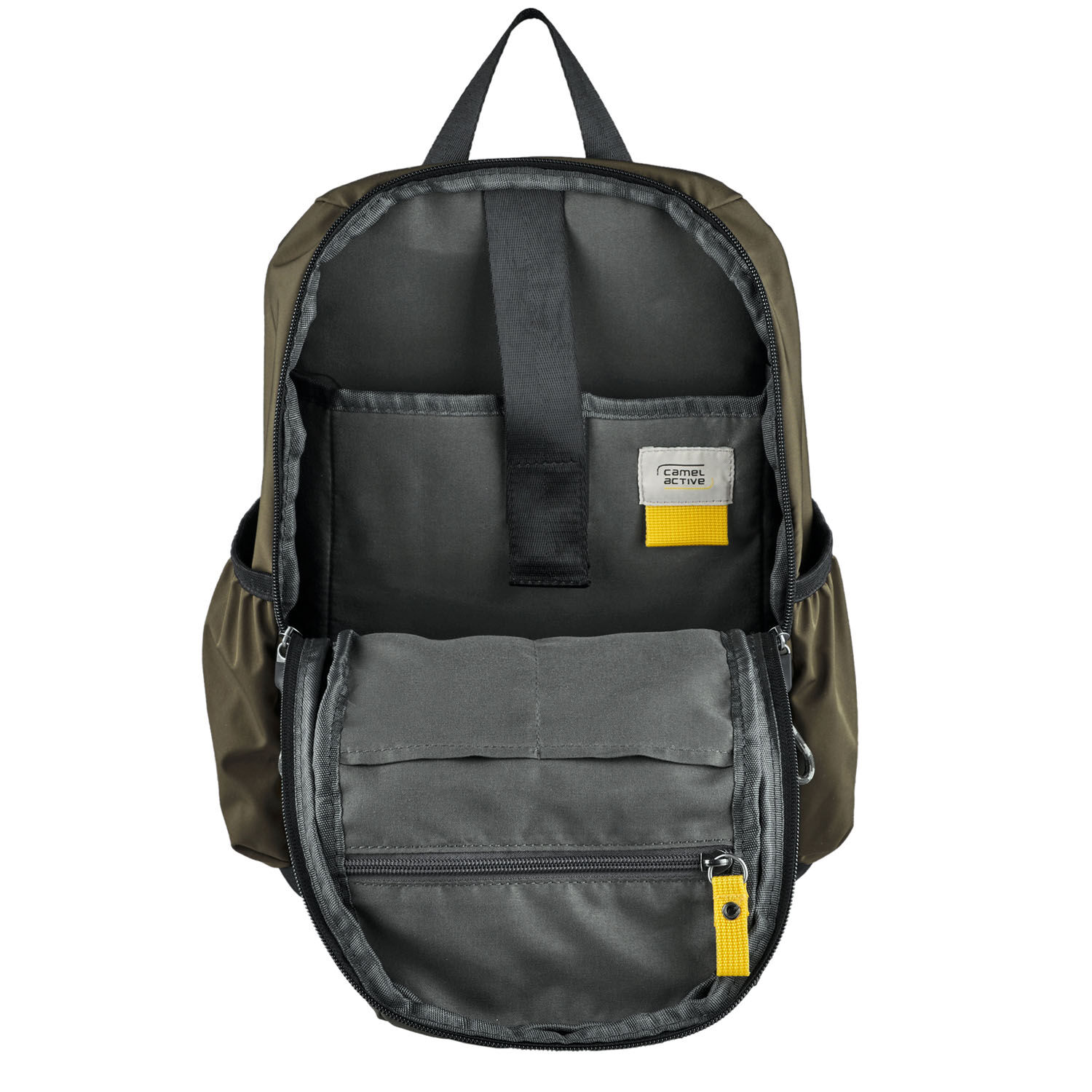 Camel Active Terra Backpack M aus recyceltem Nylon 4223 Khaki