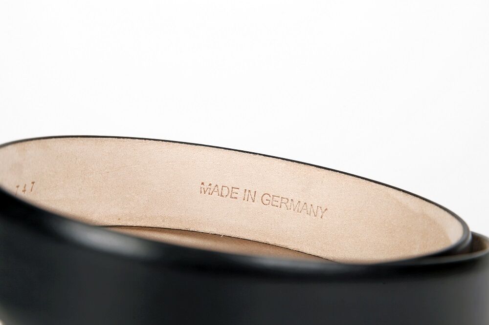 Flyerbelt Security Metallfreier Gürtel 115 cm -Mit dem roten Dorn Schwarz