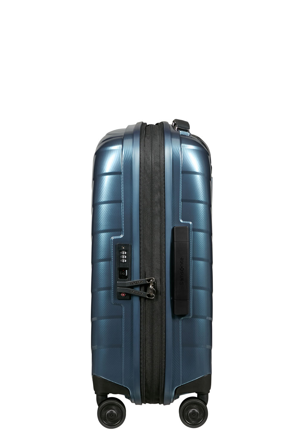 Samsonite Attrix Trolley mit 4 Rollen erweiterbar 55cm (20/23cm) Steel Blue