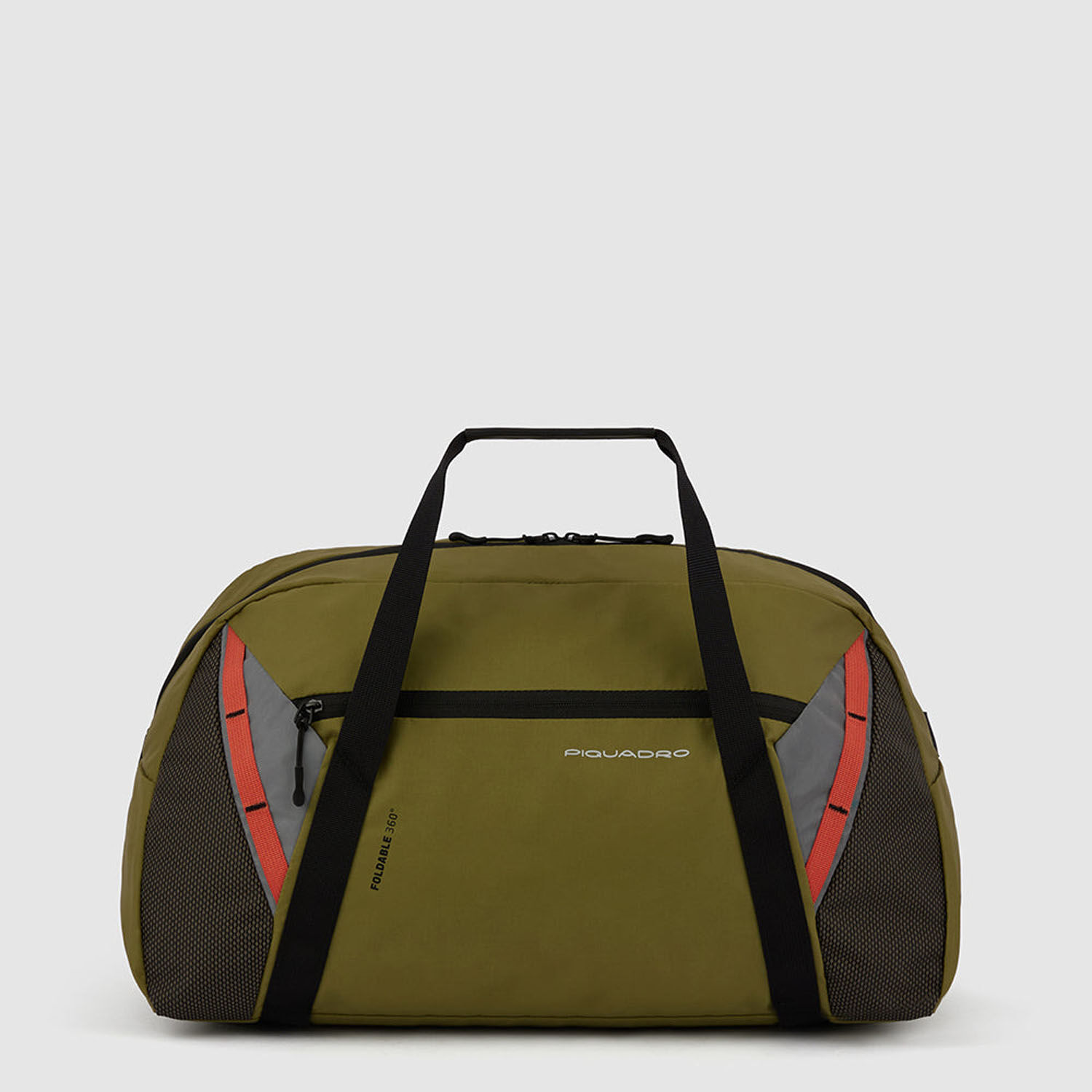Piquadro Foldable Faltbarer Weekender aus rezykliertem Stoffm Stoff Militärgrün