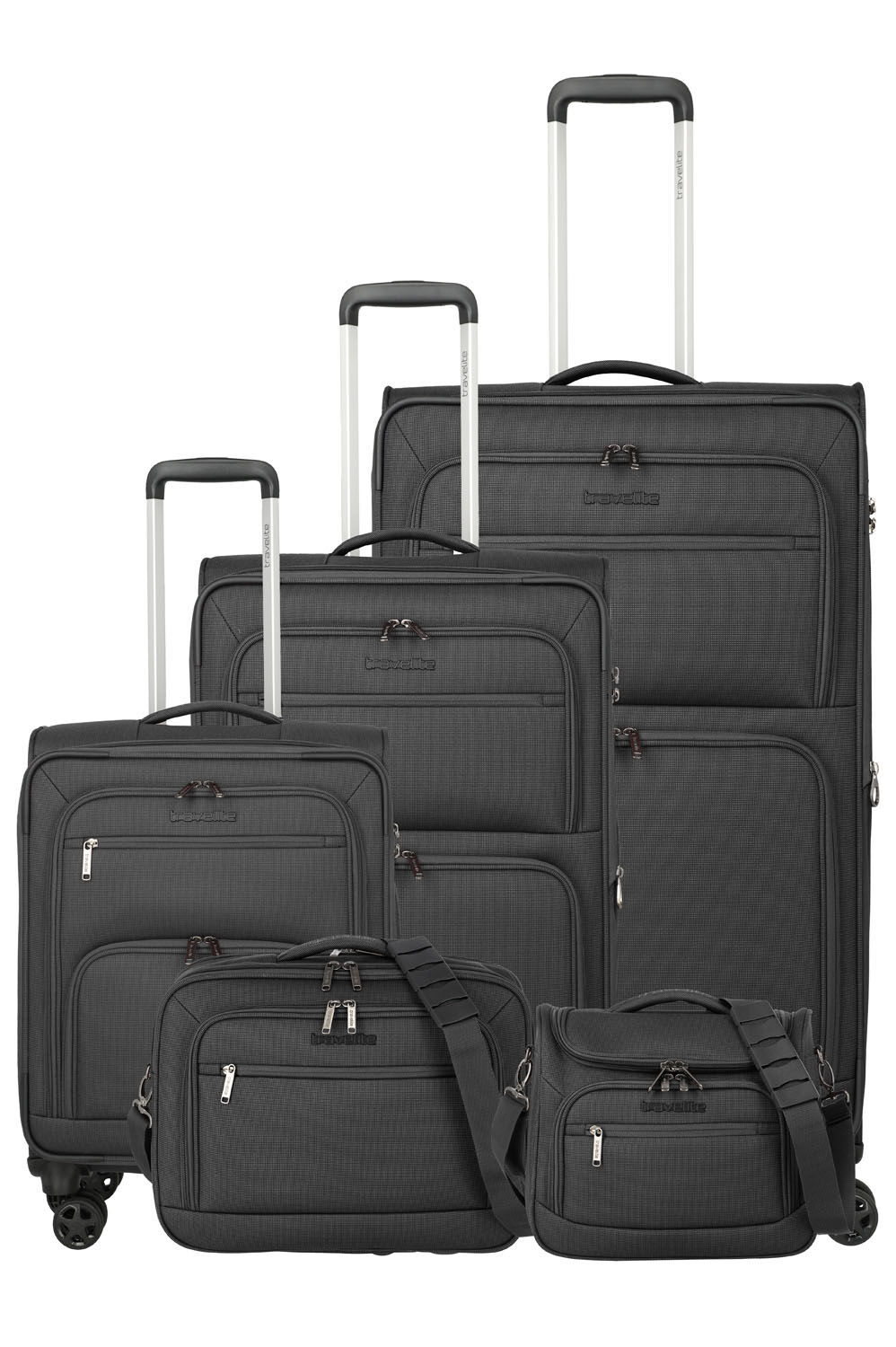 Travelite CUBIS 5-tlg. Koffer-Set, Anthracite