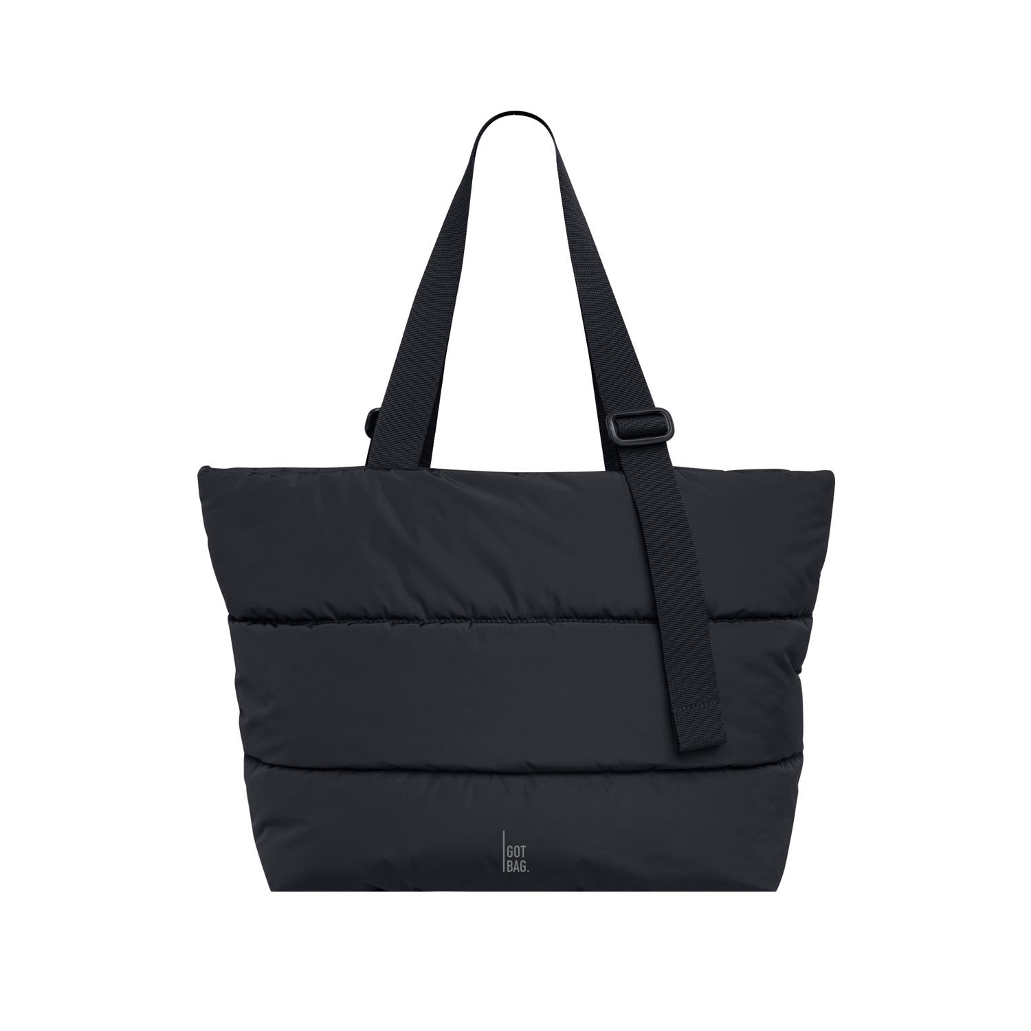 GOT BAG Puffer Tote Bag black monochrome