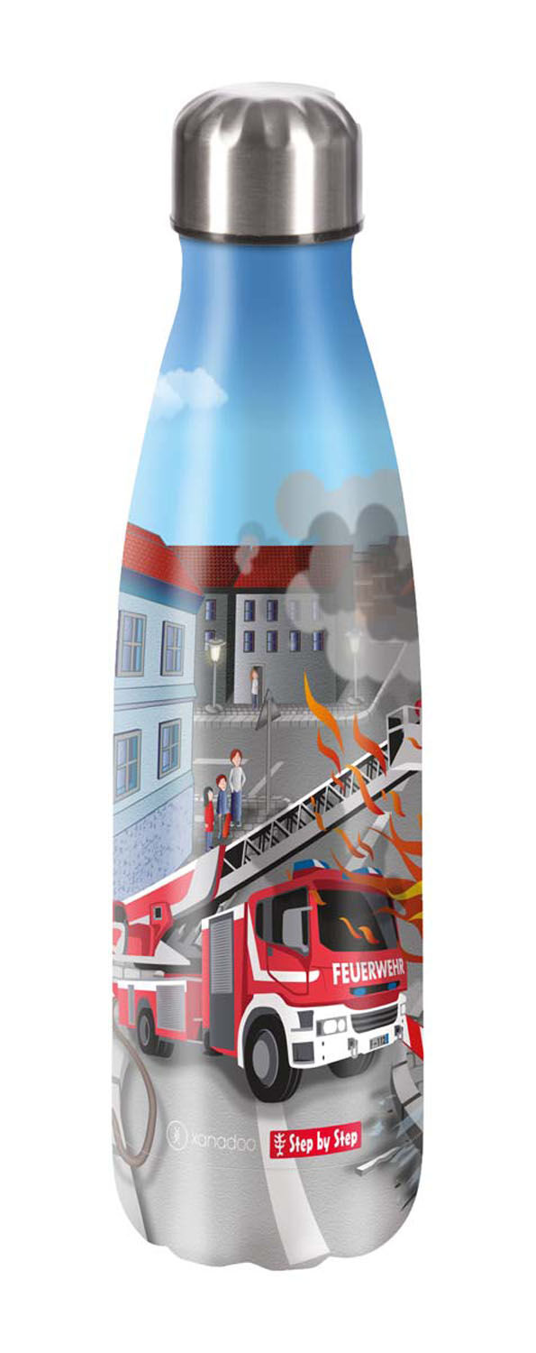 Step by Step Schulzubehör Isolierte Edelstahl-Trinkflasche Xanadoo 500ml Fire Engine Brandon