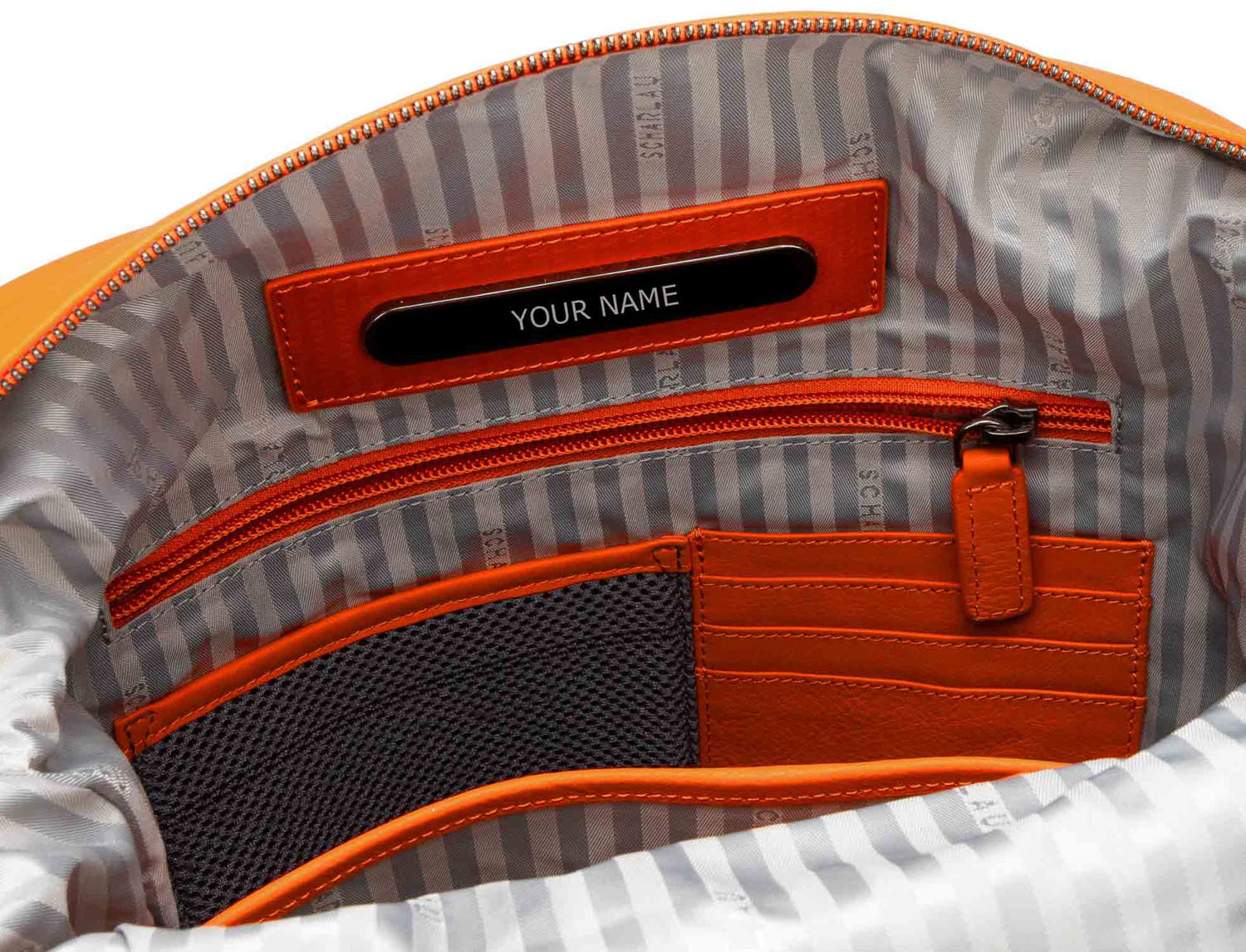 SCHARLAU Slackline RONJA Leder Rucksack für 13" Laptopfach Orange