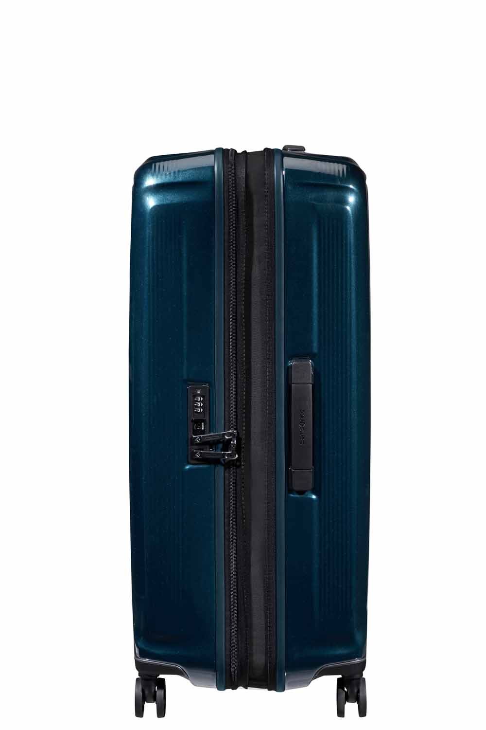 Samsonite Nuon Trolley mit 4 Rollen erweiterbar 75cm + GRATIS HOTELGUTSCHEIN Metallic Dark Blue