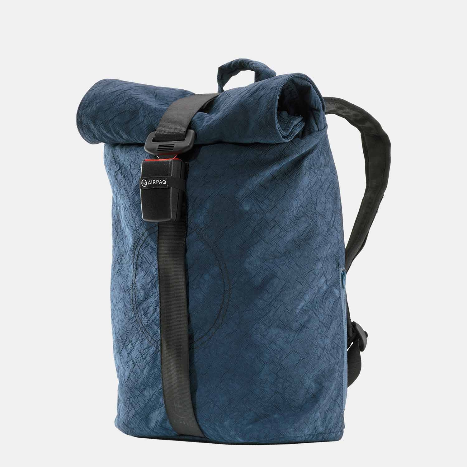 Airpaq Rolltop Airbag -Rucksack mit 15" Laptopfach Blau