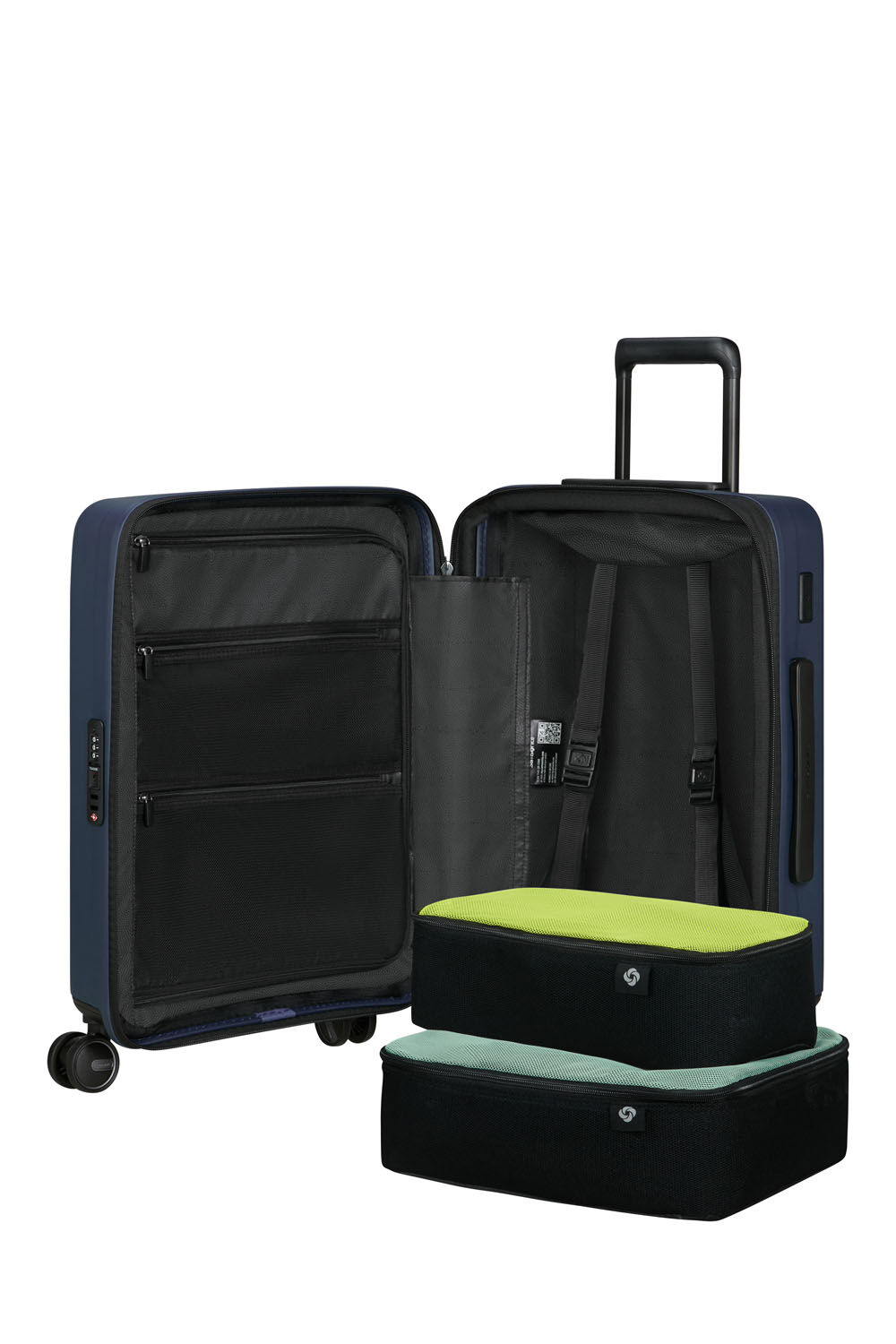 Samsonite Restackd Trolley mit 4 Rollen erweiterbar 55cm + GRATIS HOTELGUTSCHEIN Midnight