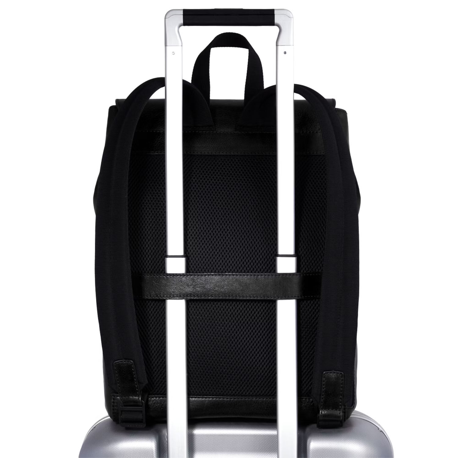 The Bridge Damiano Leder-Rucksack mit Klappe 063423EX Schwarz/Ruthenium