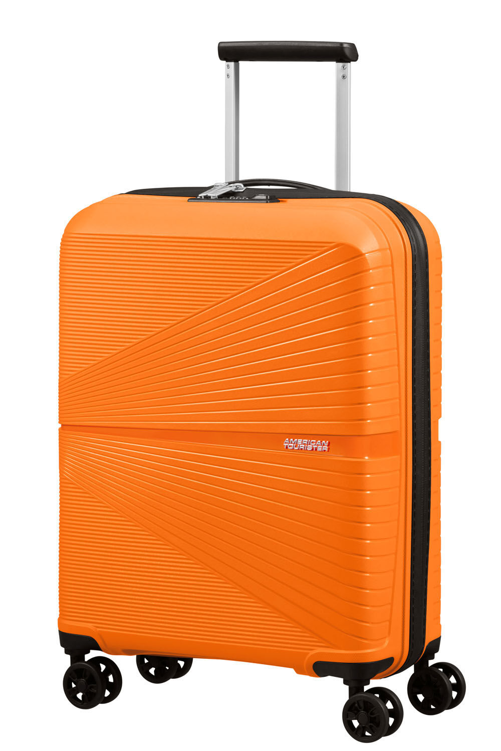American Tourister Airconic Handgepäck Trolley 55cm mit 4 Rollen + GRATIS HOTELGUTSCHEIN Mango Orange