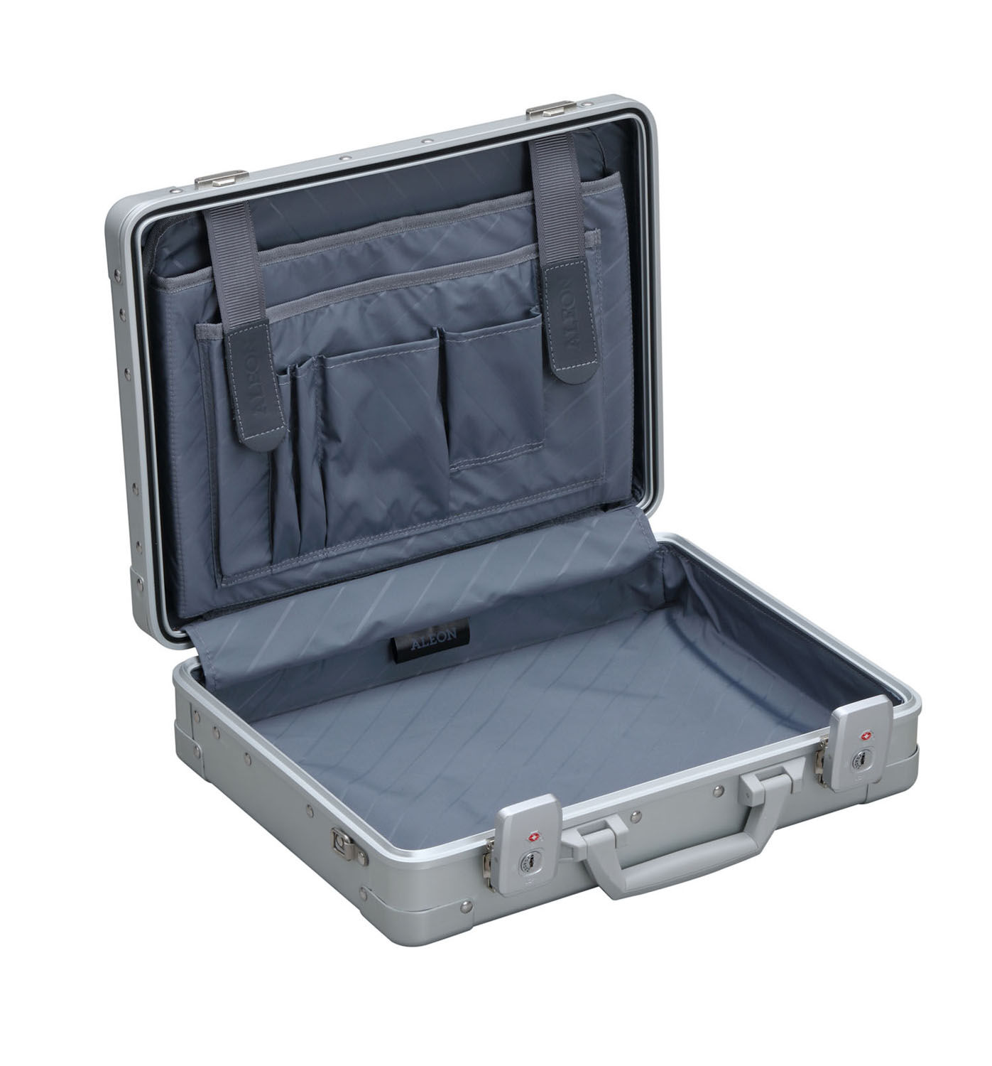 Aleon Business Attaché 15" Laptop Case, 30 cm Platin - Silber Aleon Business Attaché 15" Laptop Case, 30 cm Platin - Silber
