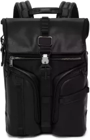 Tumi Alpha Bravo Surveillance Rolltop Rucksack aus Leder