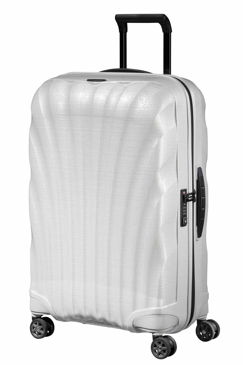 Samsonite C-Lite Trolley mit 4 Rollen 69cm + GRATIS HOTELGUTSCHEIN Off White
