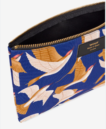 Wouf Accessories XL Pouch Bag Blue Birds