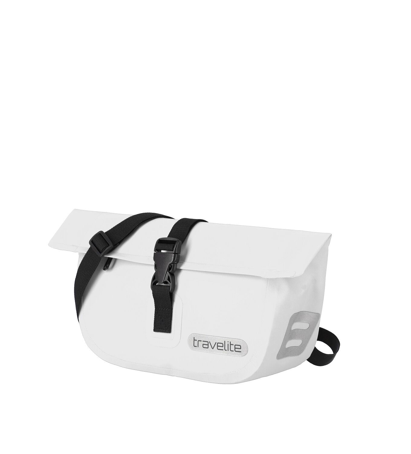 Travelite Basics Plane Lenkertasche mit Gurt zum Umhängen Weiss
