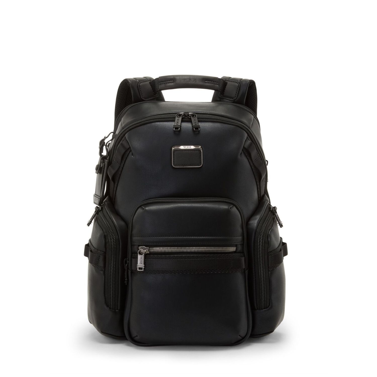 Tumi Alpha Bravo Navigation Rucksack aus Leder + GRATIS HOTELGUTSCHEIN Schwarz