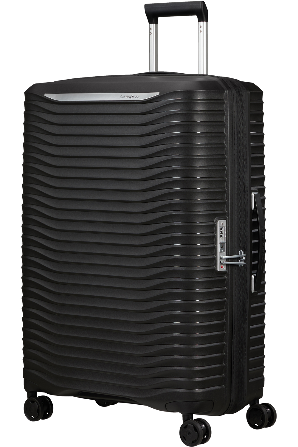 Samsonite Upscape Trolley mit 4 Rollen erweiterbar 75cm + GRATIS HOTELGUTSCHEIN Schwarz