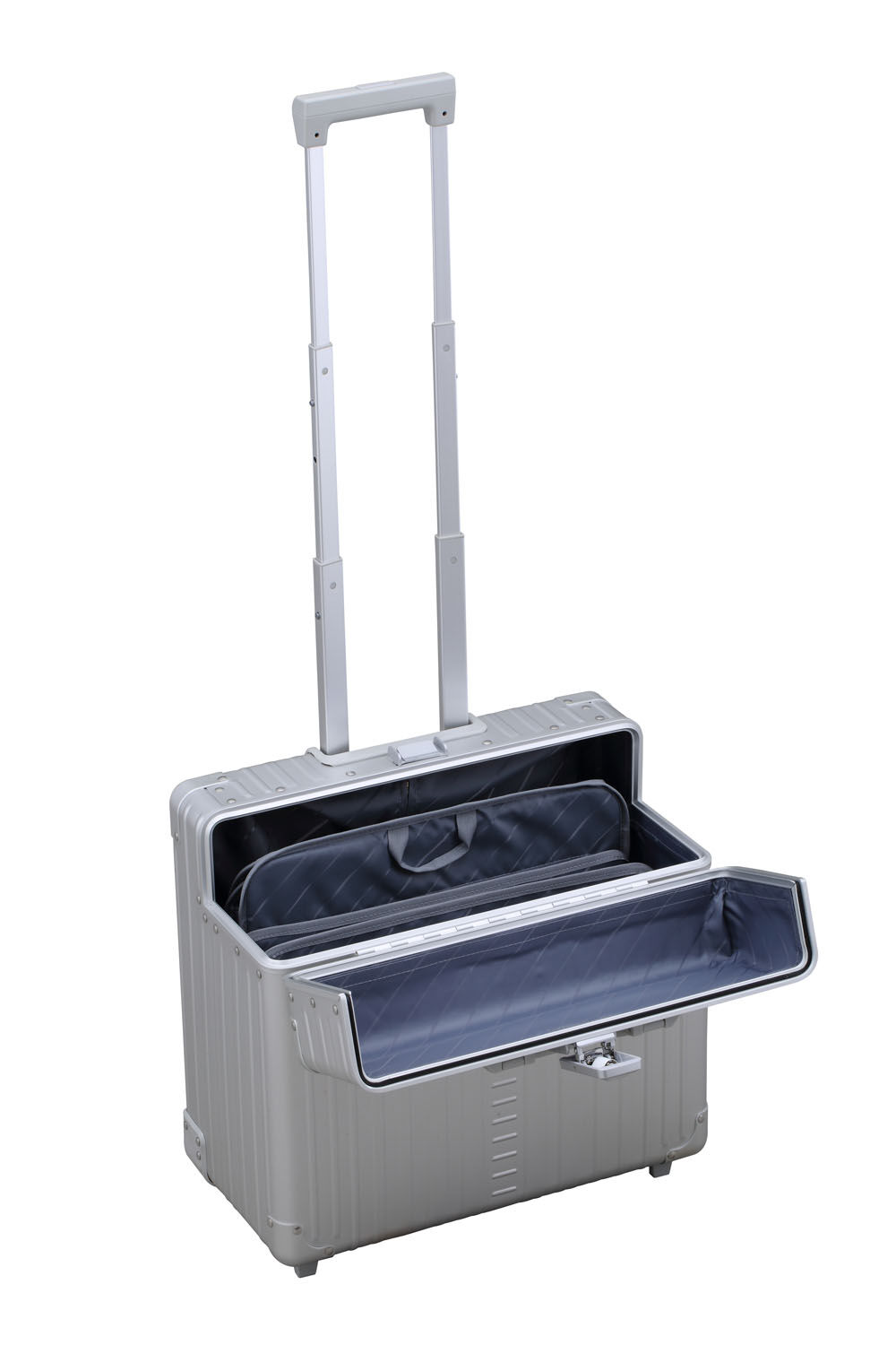 Aleon Pilotenkoffer 17" 2-Rollen Silber