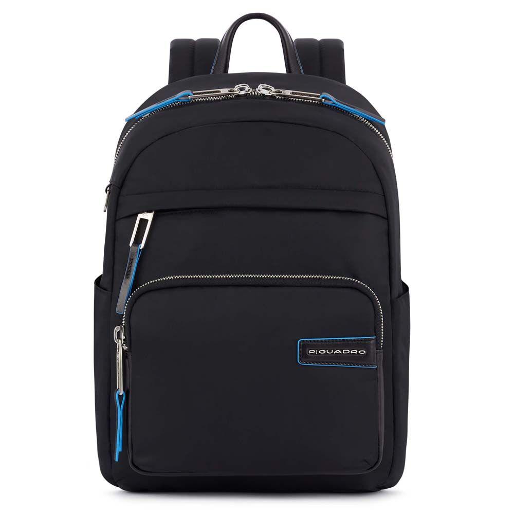 Piquadro PQ-RY Laptoprucksack 13" aus rezykliertem Stoff Schwarz