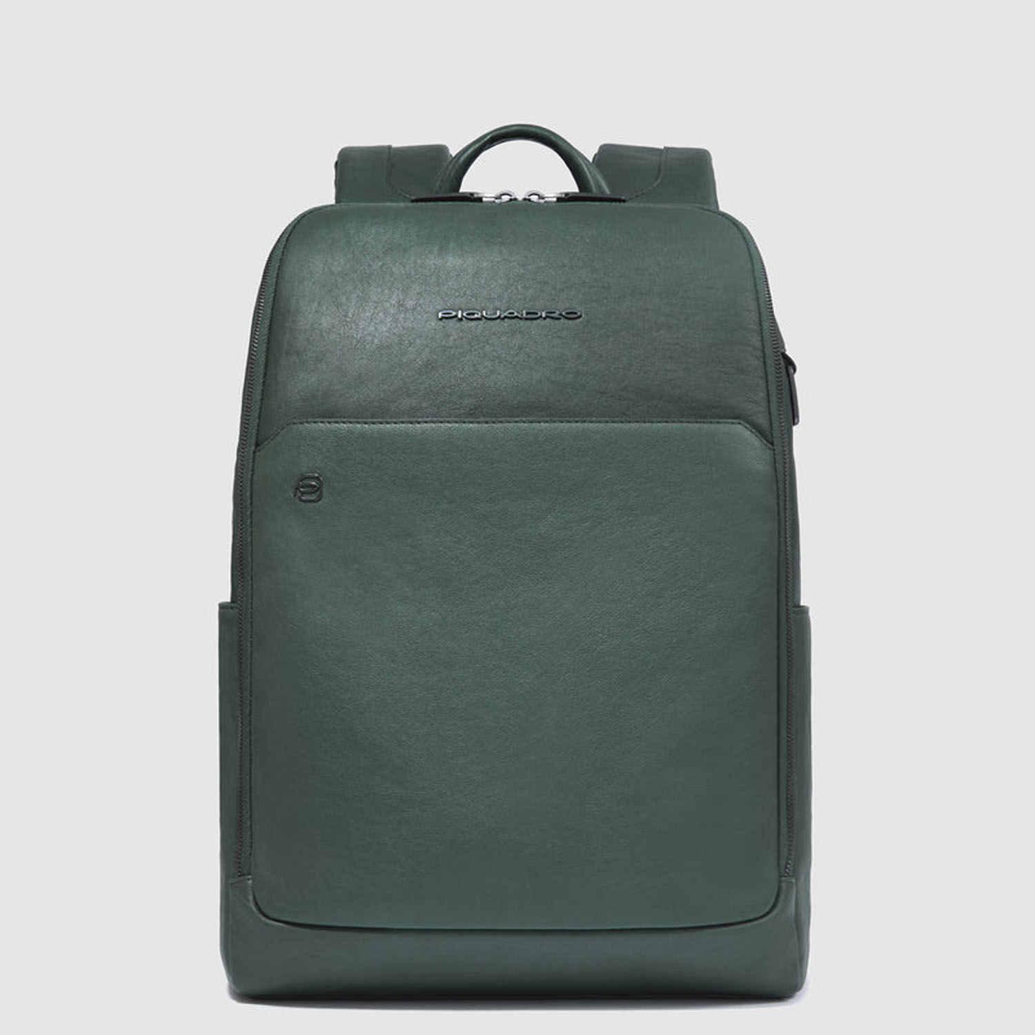 Piquadro Black Square Leder-Laptop-Rucksack 14"