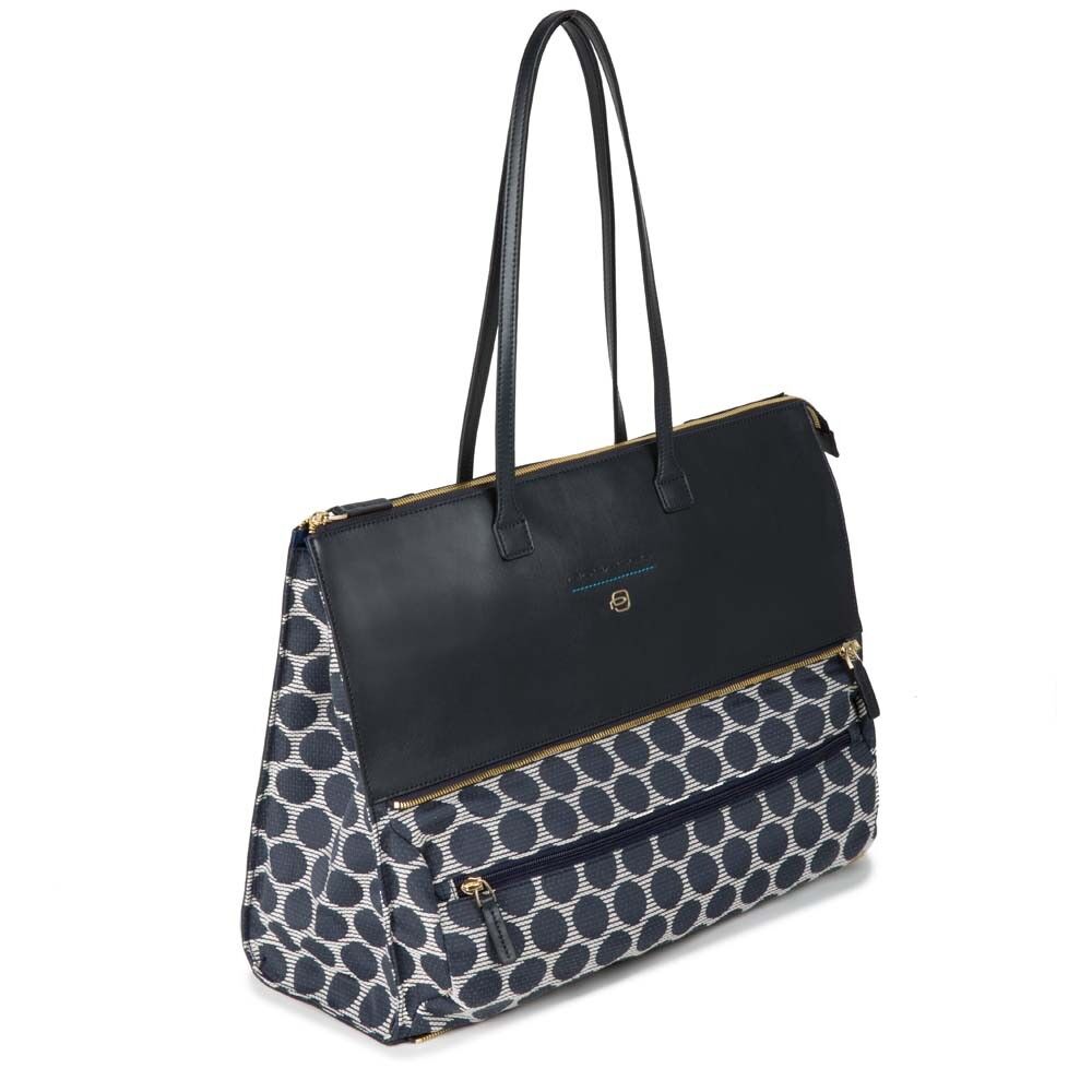 Piquadro MAMORE' Umwandelbarer Laptop-Shopper mit iPad®Air/Pro 9,7-Fach Poisblu