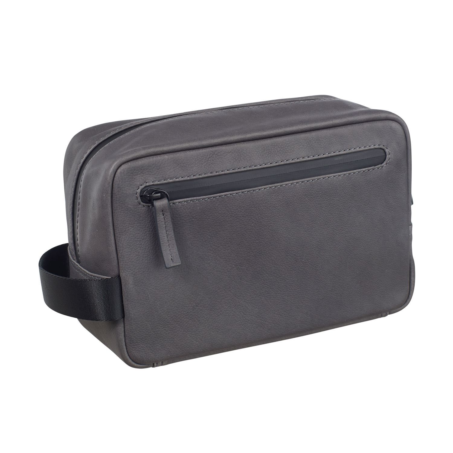 Leonhard Heyden Den Haag Leder-Kulturbeutel Grau Leonhard Heyden Den Haag Leder-Kulturbeutel Grau