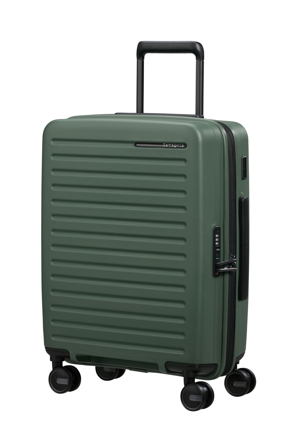 Samsonite Restackd Trolley mit 4 Rollen erweiterbar 55cm + GRATIS HOTELGUTSCHEIN Sage