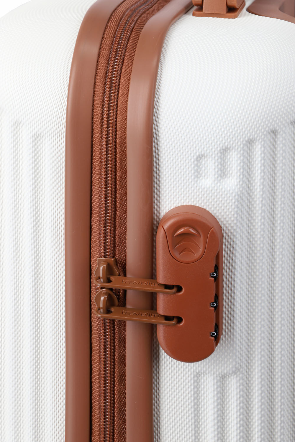 Travelite BALI Trolley S 4-Rollen Weiss/cognac Travelite BALI Trolley S 4-Rollen Weiss/cognac