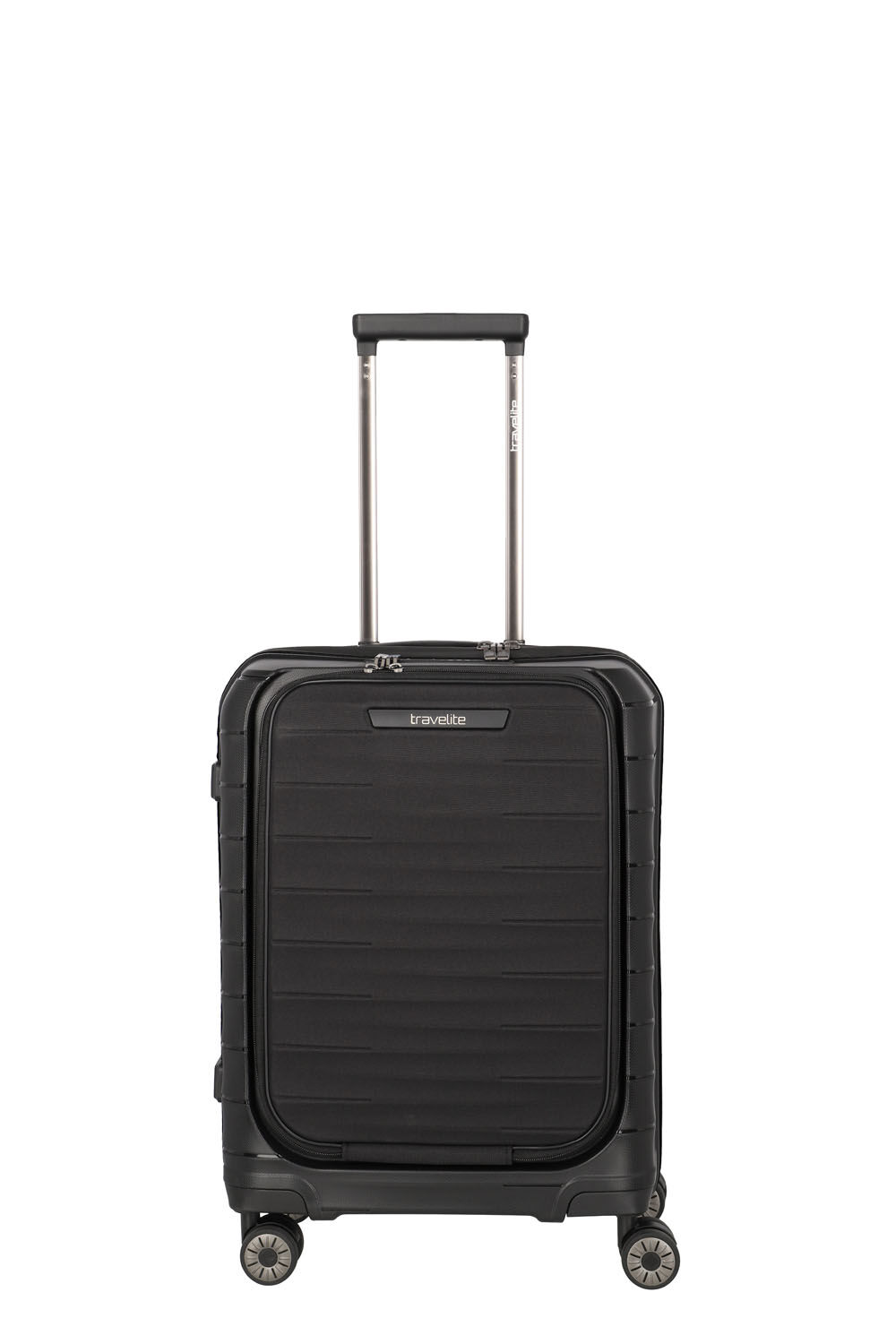 Travelite Mooby Trolley S mit Vortasche, 4-Rollen Schwarz