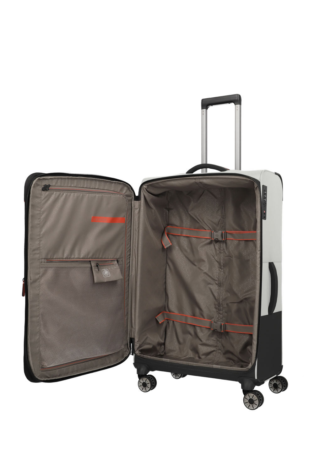 Travelite Crosslite Trolley L 4-Rollen erweiterbar Natur