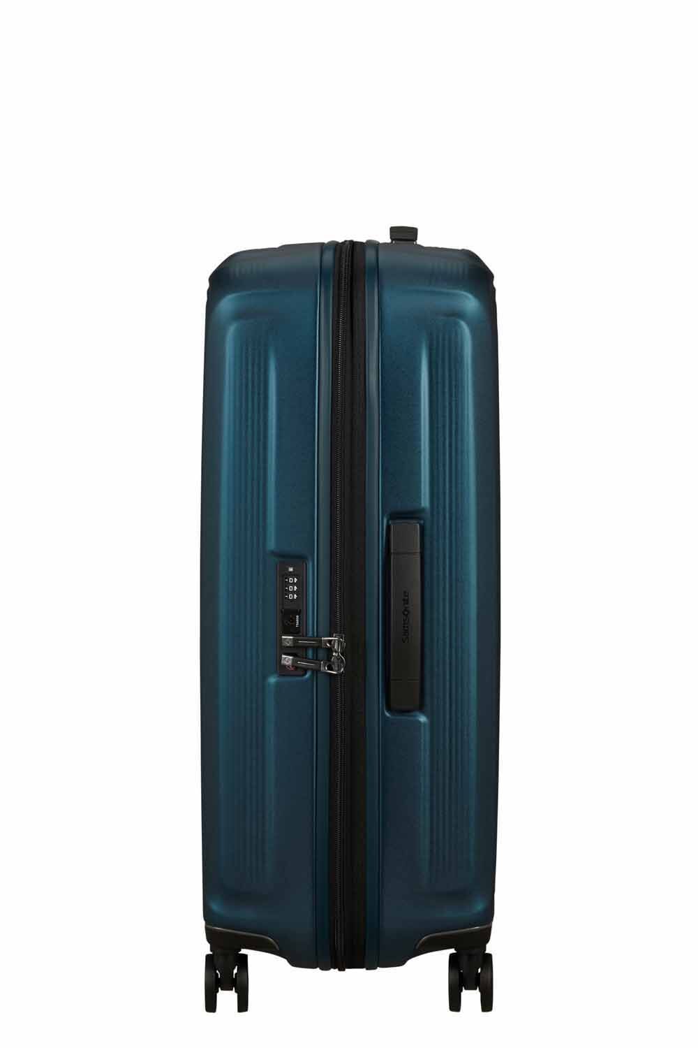 Samsonite Nuon Trolley mit 4 Rollen erweiterbar 69cm + GRATIS HOTELGUTSCHEIN Matt Petrol Blue