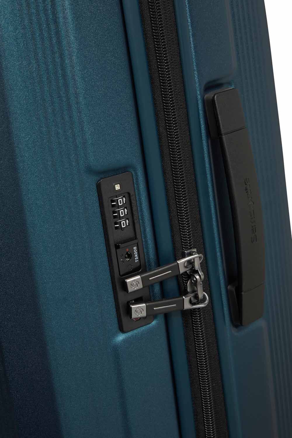 Samsonite Nuon Trolley mit 4 Rollen erweiterbar 69cm + GRATIS HOTELGUTSCHEIN Matt Petrol Blue
