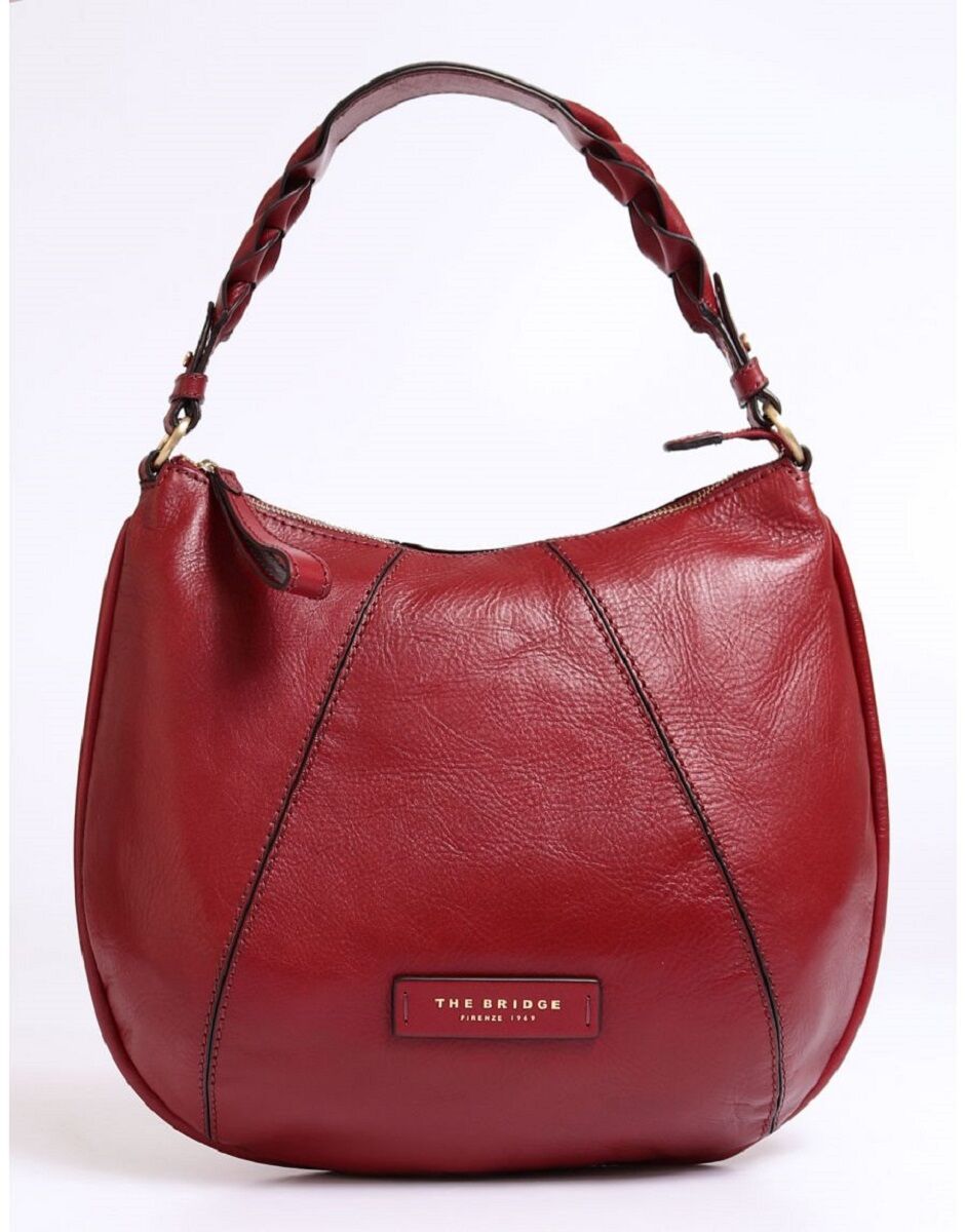 The Bridge Brigida Hobo Tasche 41cm 0449224N Ribes-Rot/Gold The Bridge Brigida Hobo Tasche 41cm 0449224N Ribes-Rot/Gold